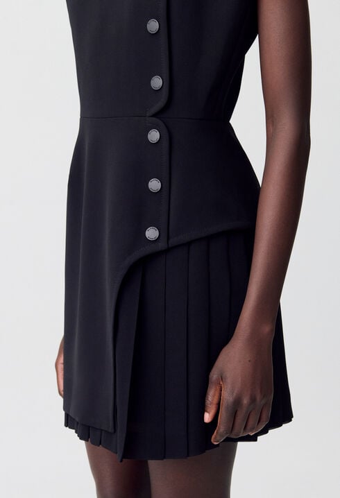 Pleated Mini Dress