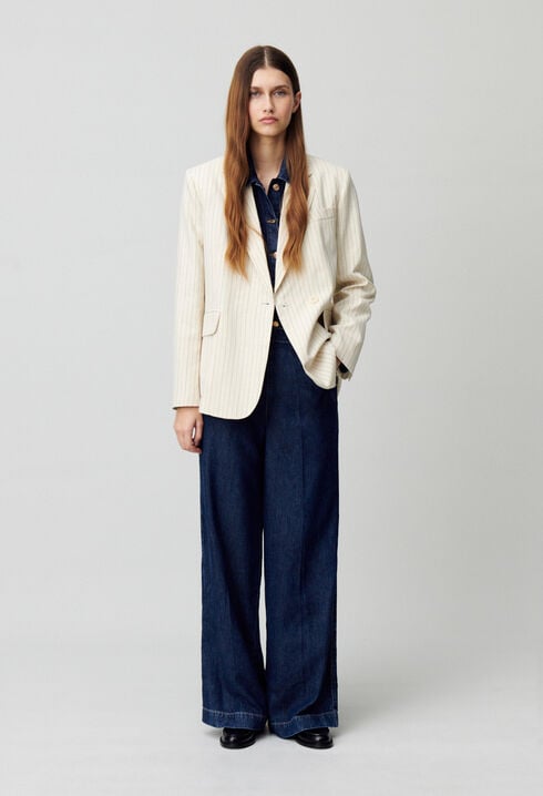 Veste tailleur à rayures