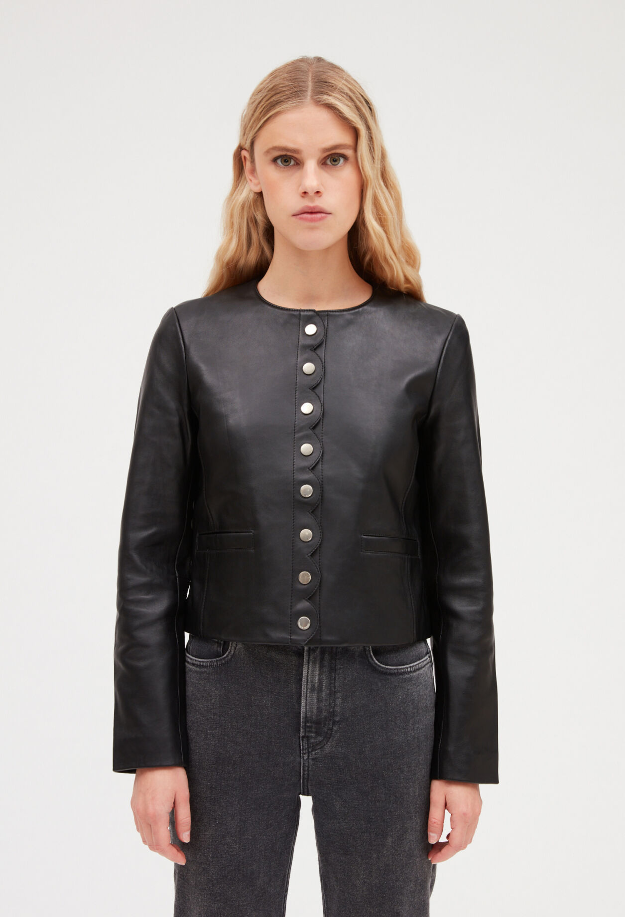 Smooth leather jacket