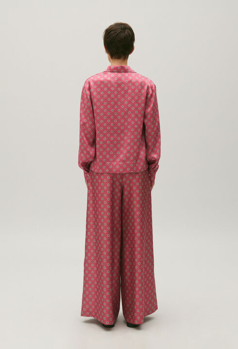Chemise satinée imprimée