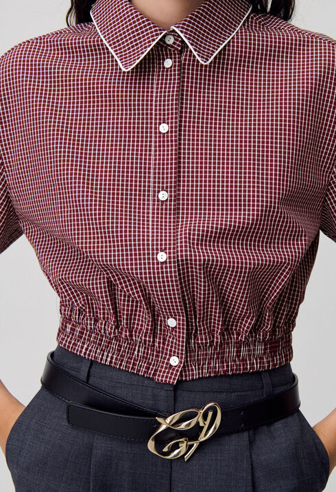 Chemise courte carreaux