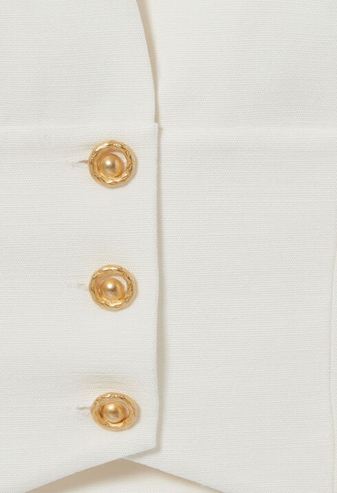 Top with buttoned jacket style