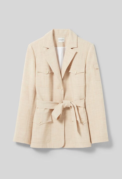 Veste saharienne ceinturée