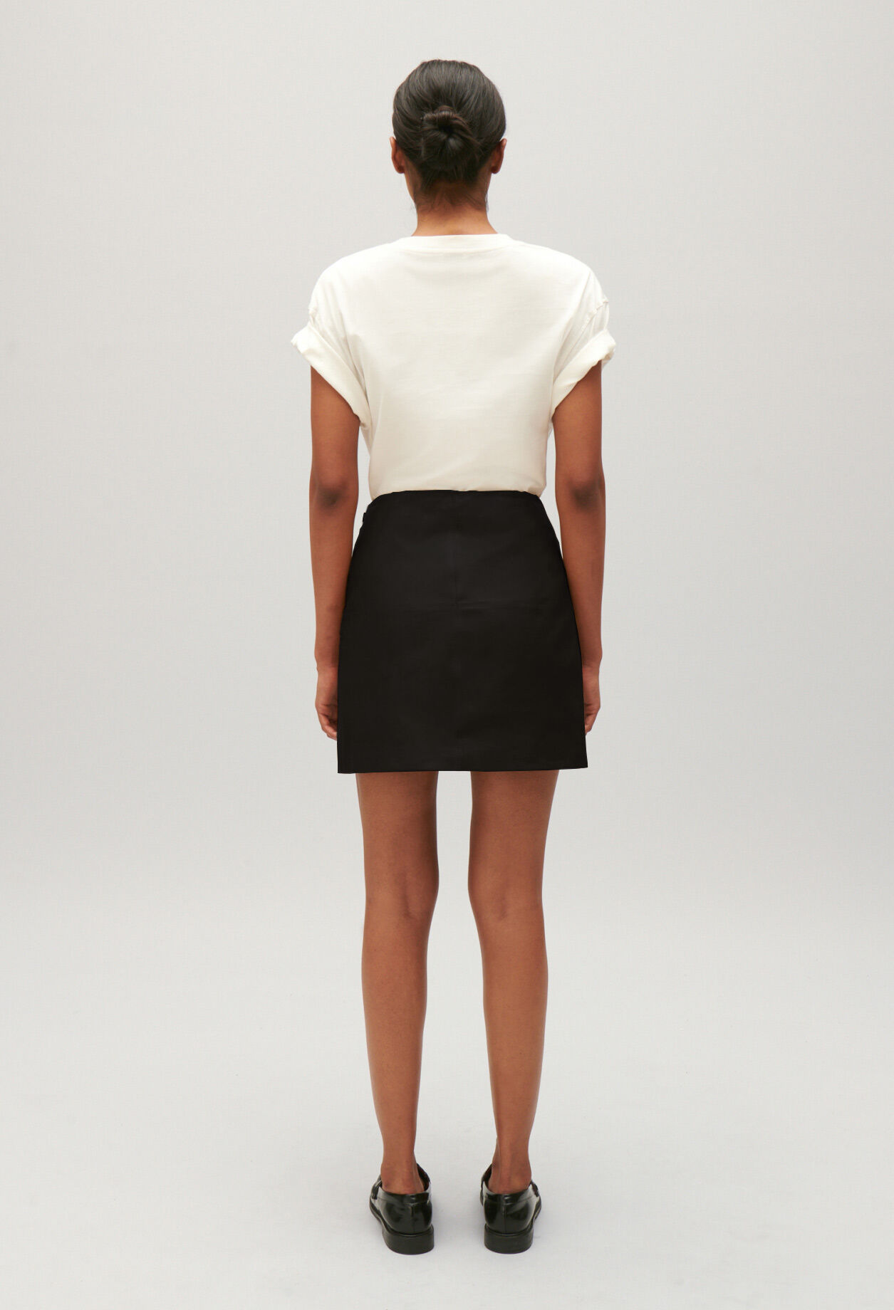 Jupe courte cuir