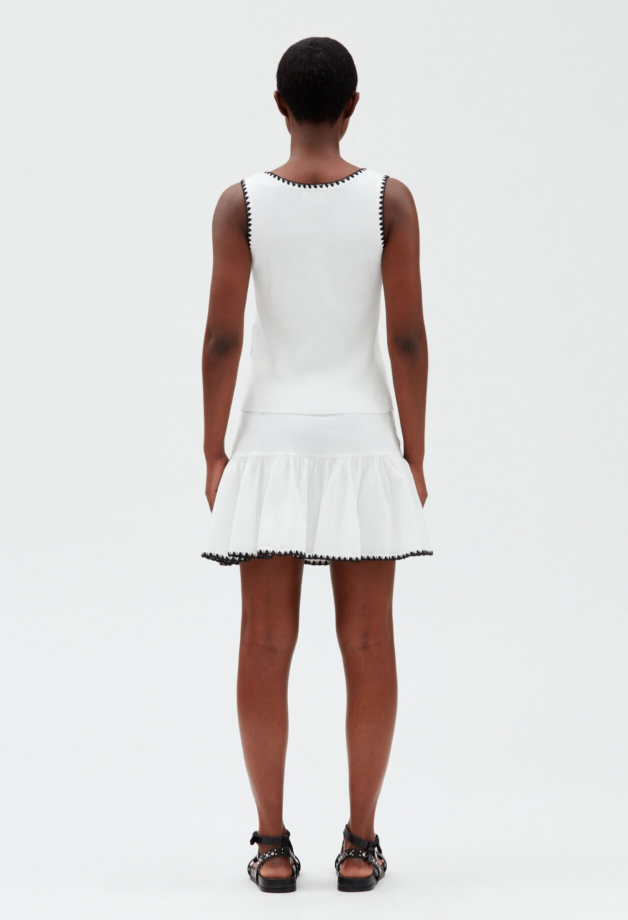 Ecru ribbed vest