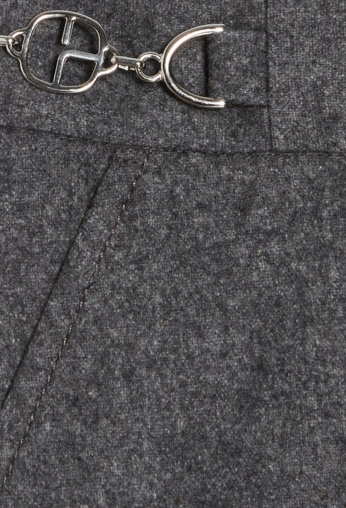 Jupe courte gris chiné