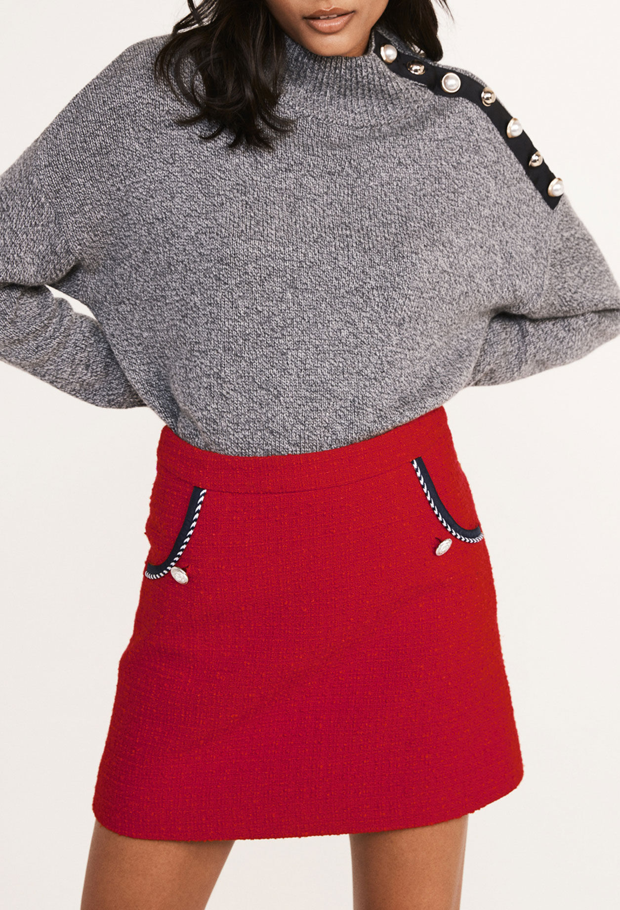 Tweed mini skirt