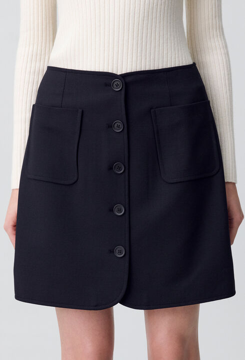 Buttoned mini skirt