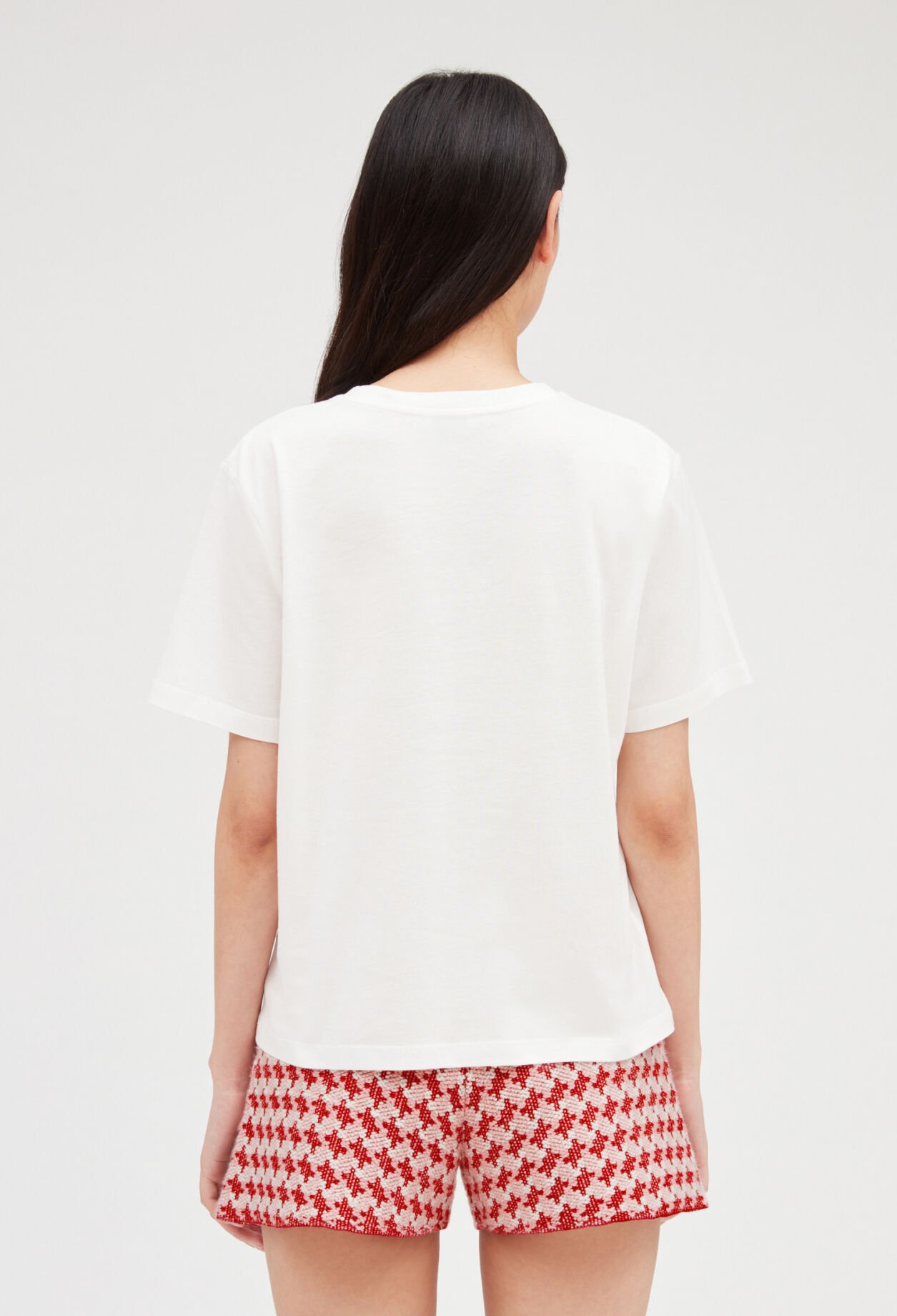 Ecru tweed pocket t-shirt