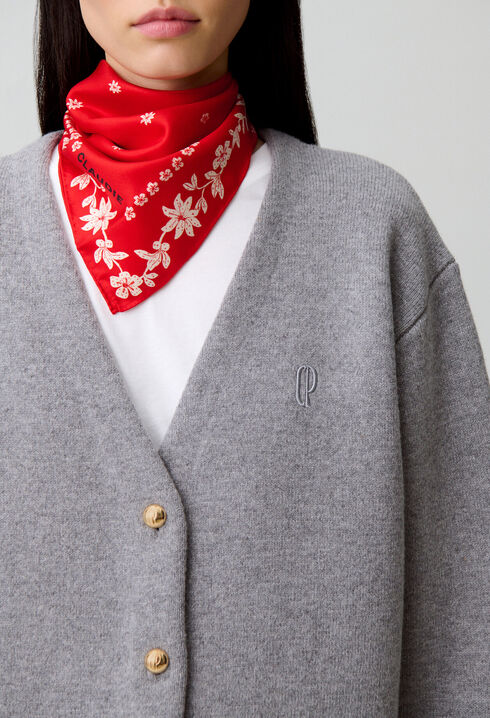 Oversized wool-blend cardigan