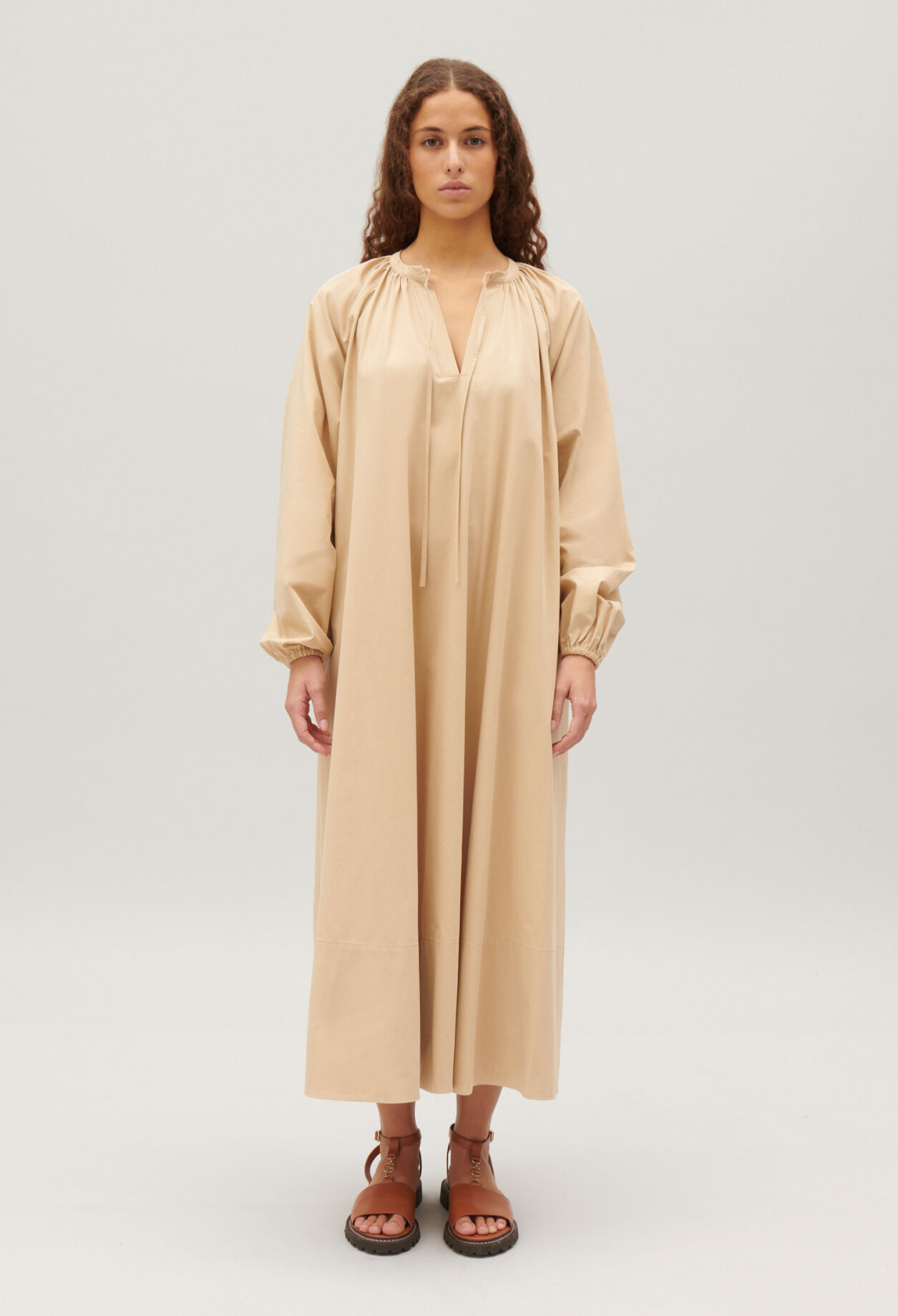 Robe longue oversize sable pour femme Claudie Pierlot