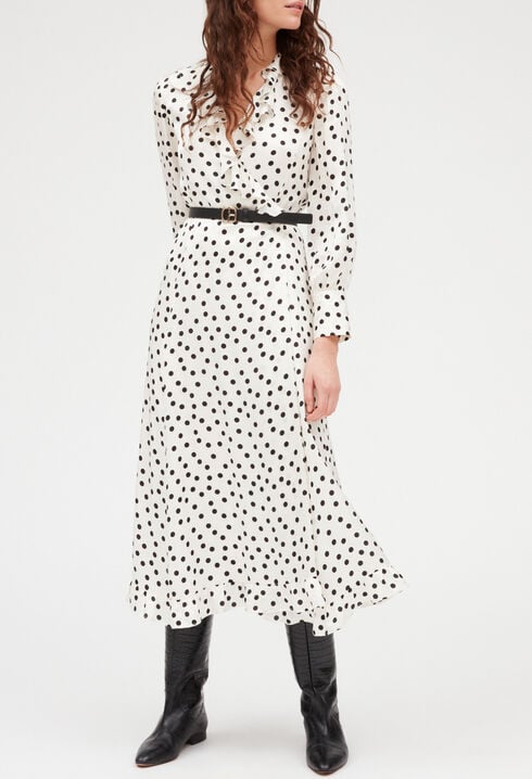 Robe midi pois