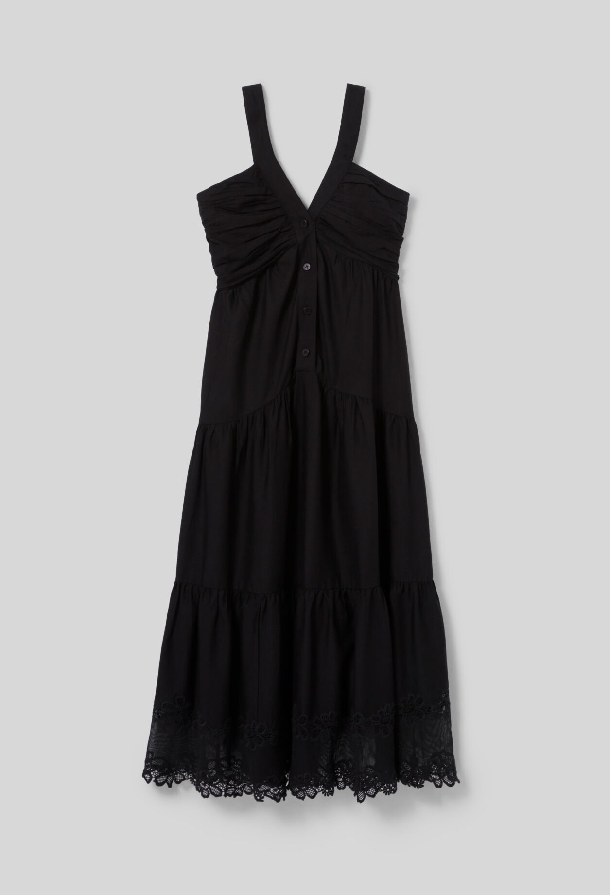 Robe longue broderies fleurs