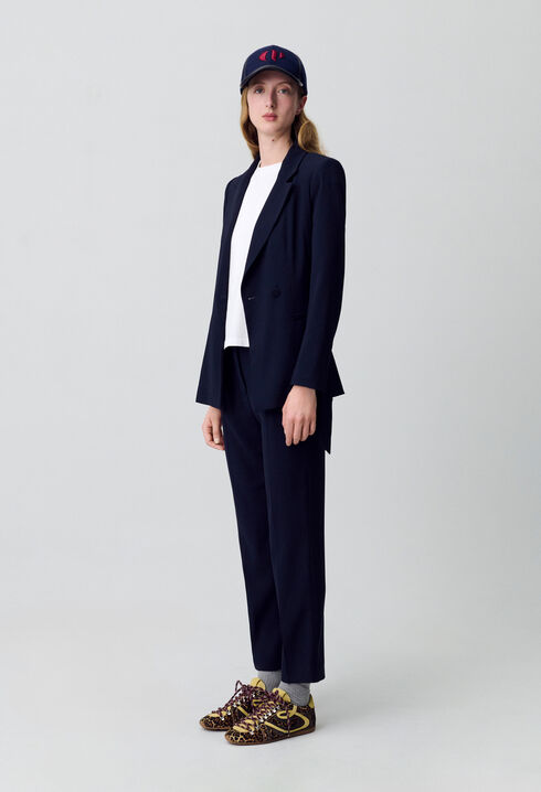 Veste tailleur ceinturée