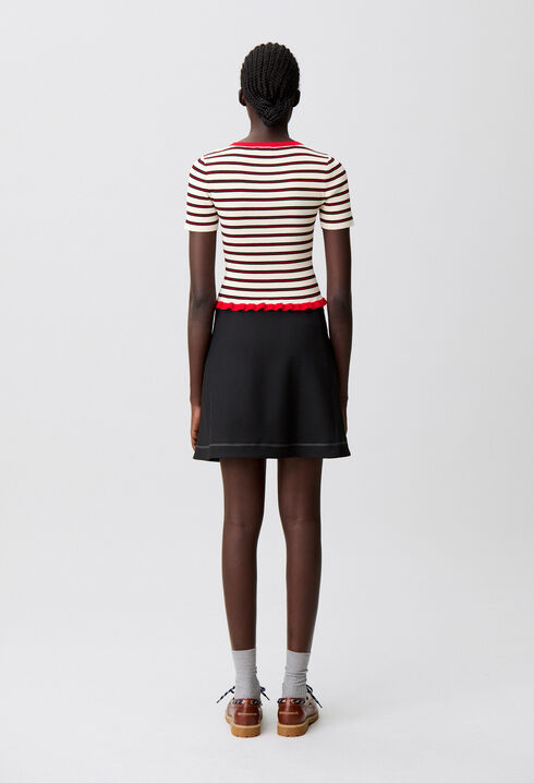 Tricolour striped T-shirt