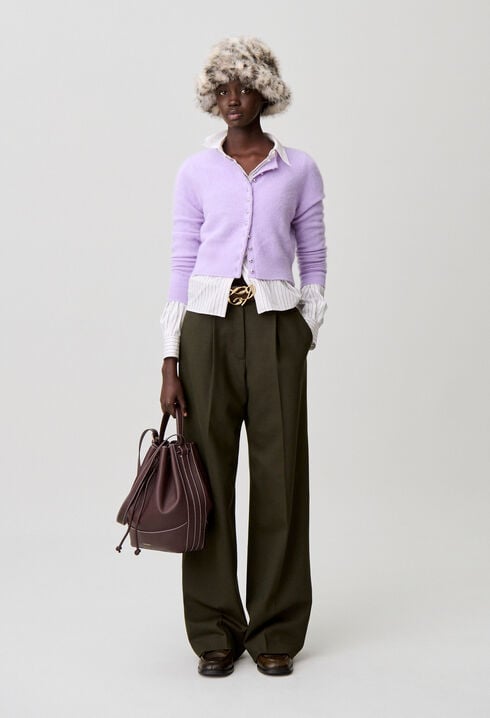 Large Leather Bucket Bag