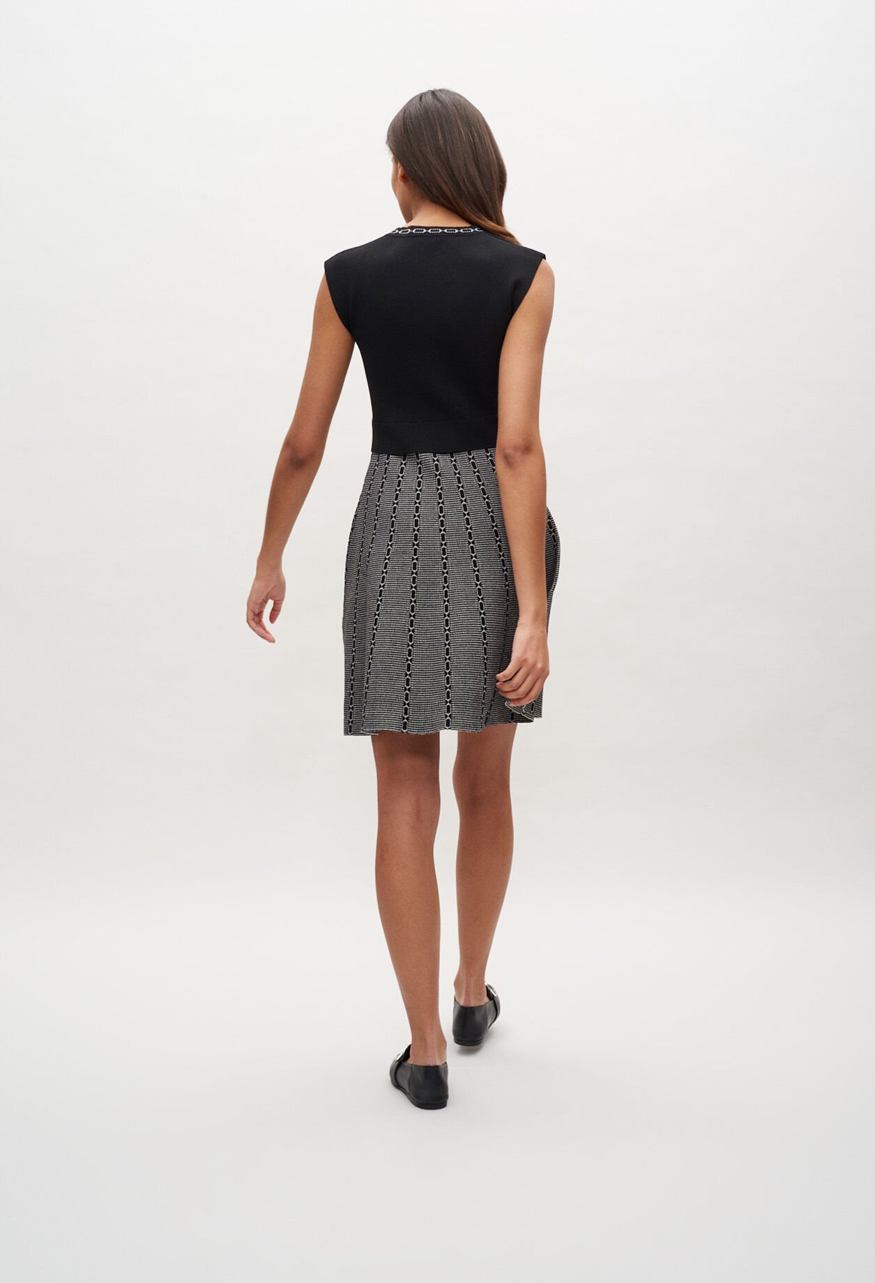 Robe en maille sans manches