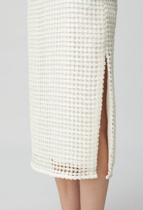 Jupe mi-longue crochet