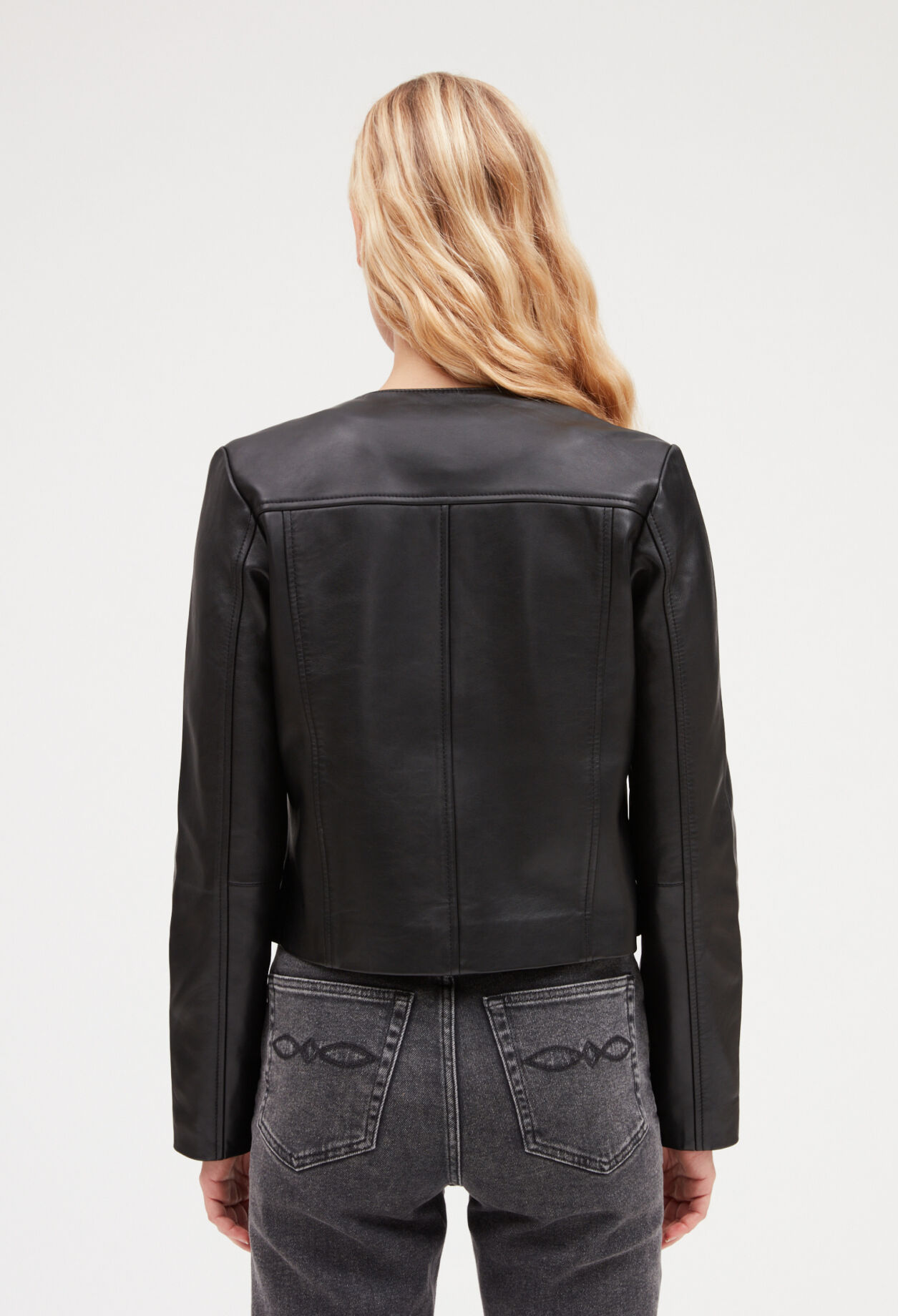 Smooth leather jacket