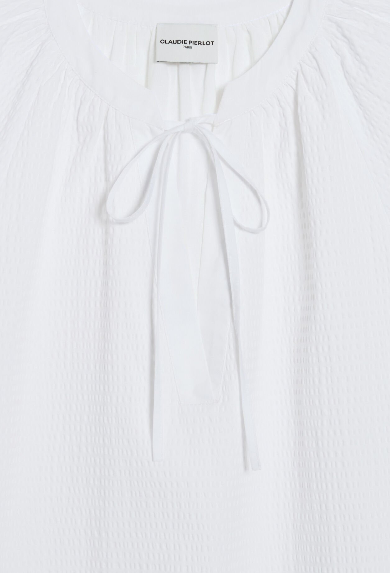 Robe courte lacée blanche