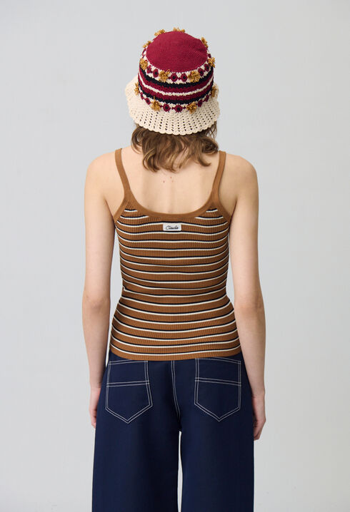Débardeur maille fine rayé