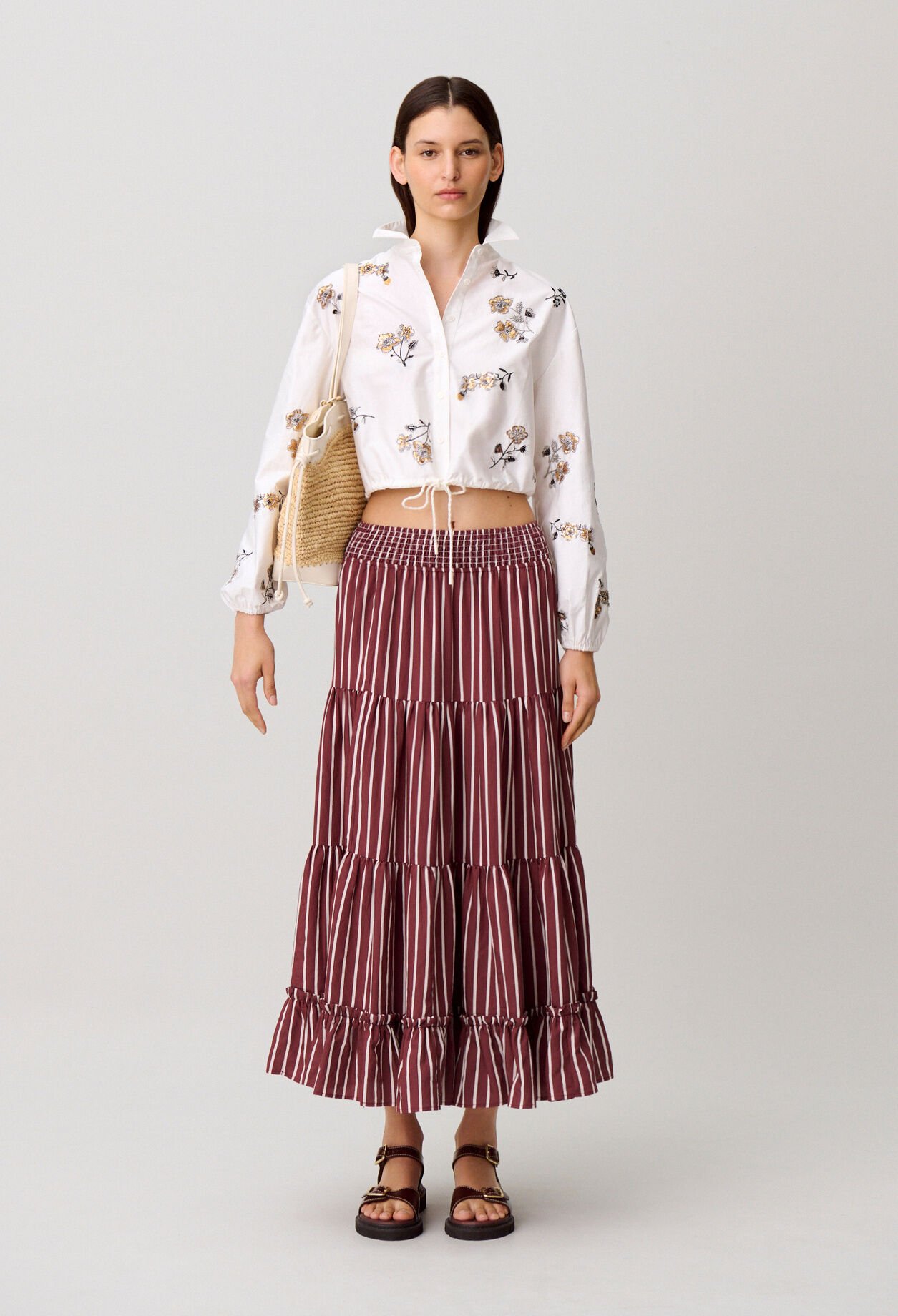 Floral and sequin shirt