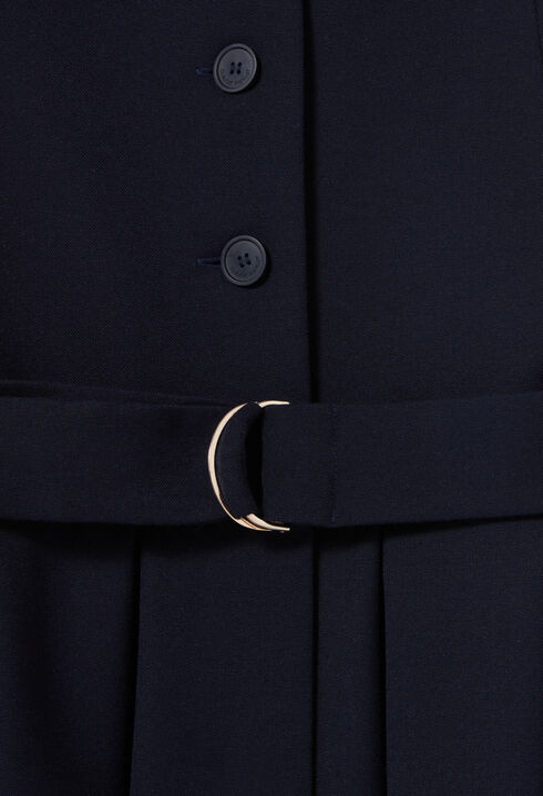 Robe courte cintrée plissée