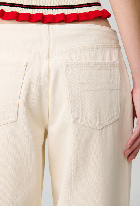 Jean denim coton écru