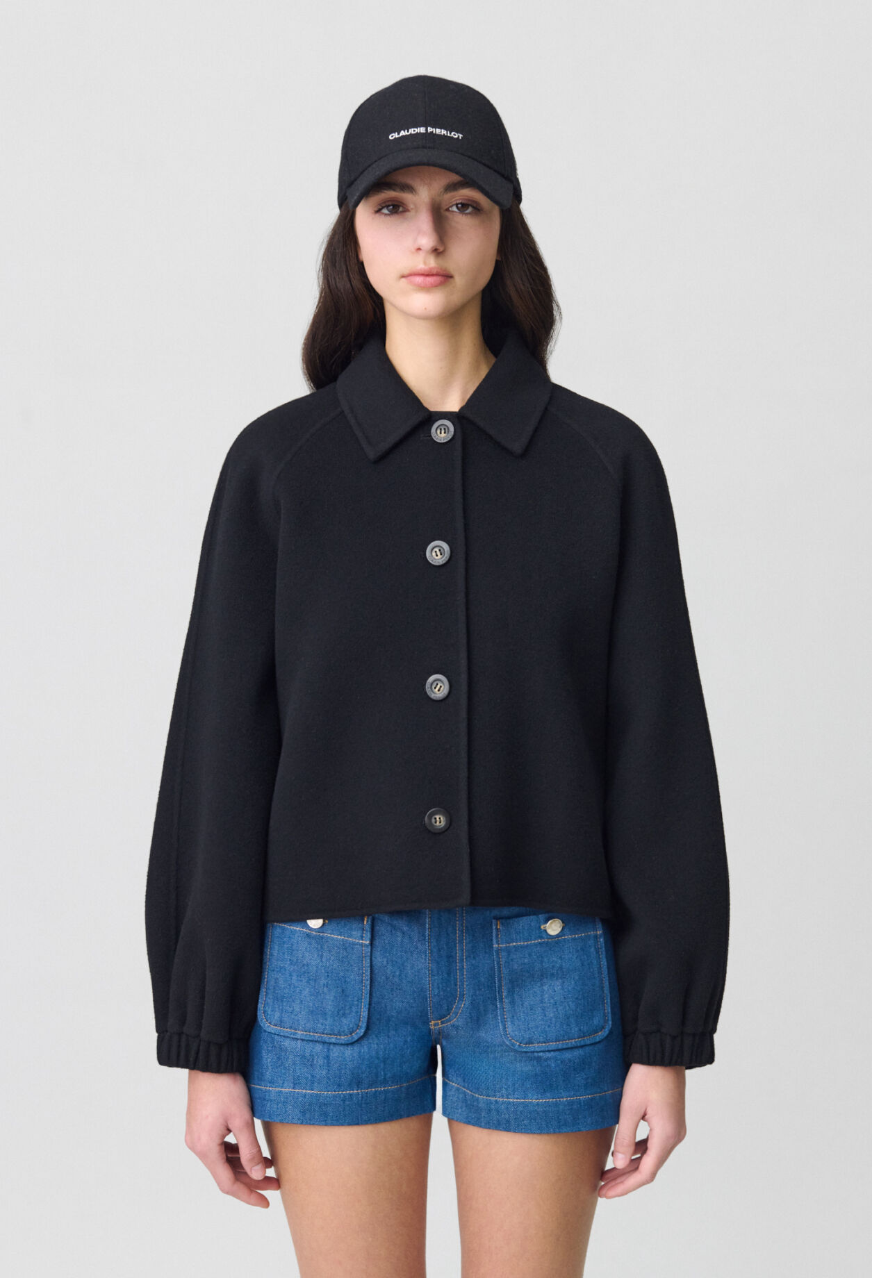 Veste courte col chemise