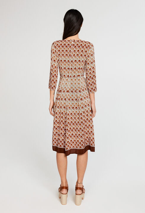 Midi dress with tie