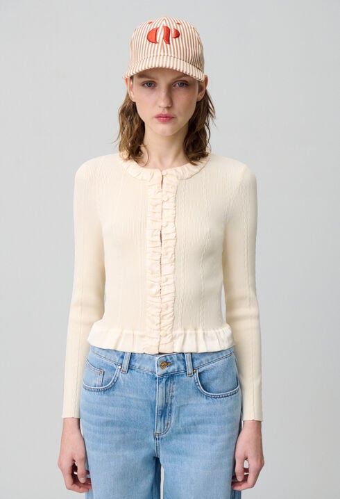 Cardigan maille fine boutonné