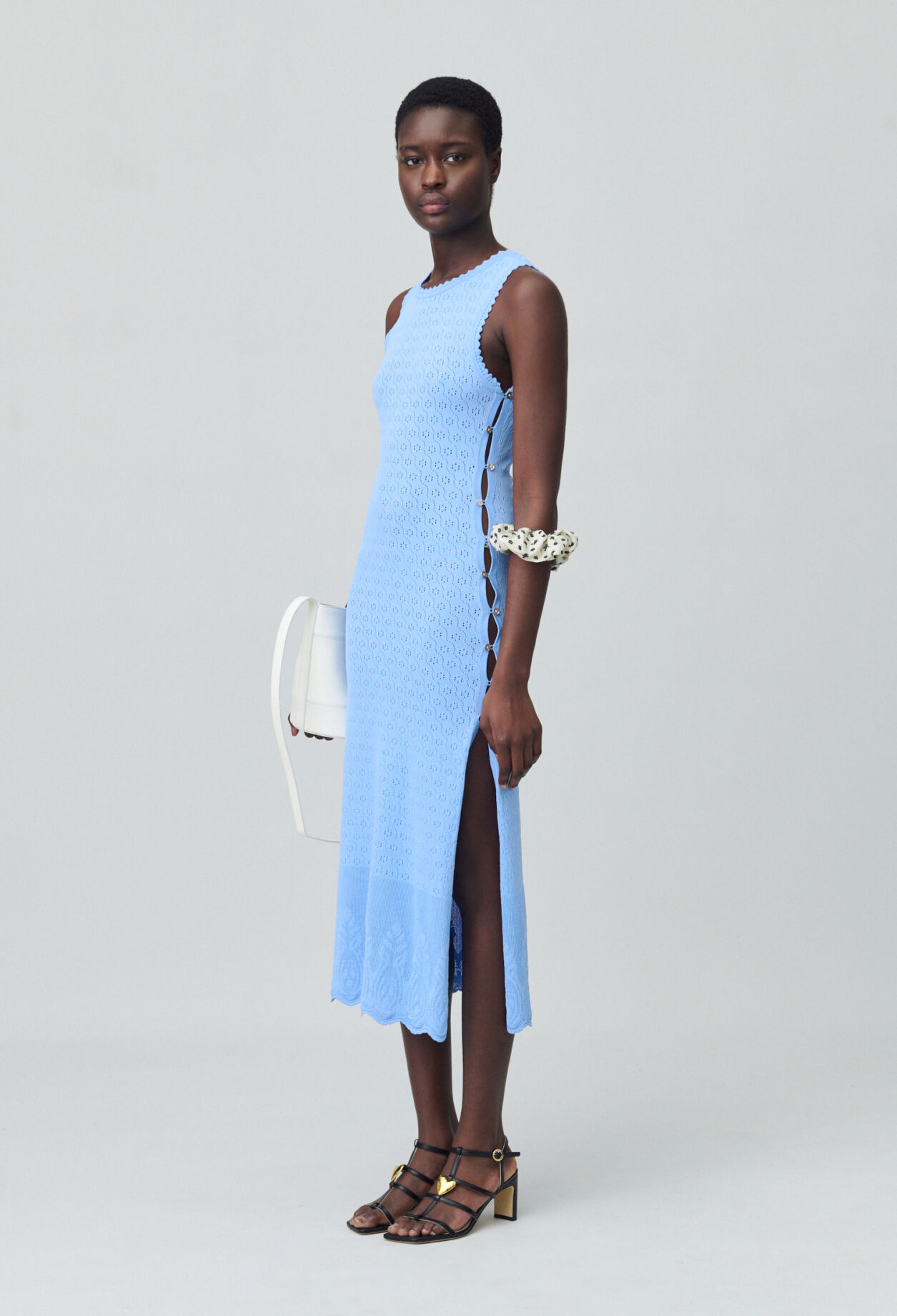 Robe mi-longue en maille