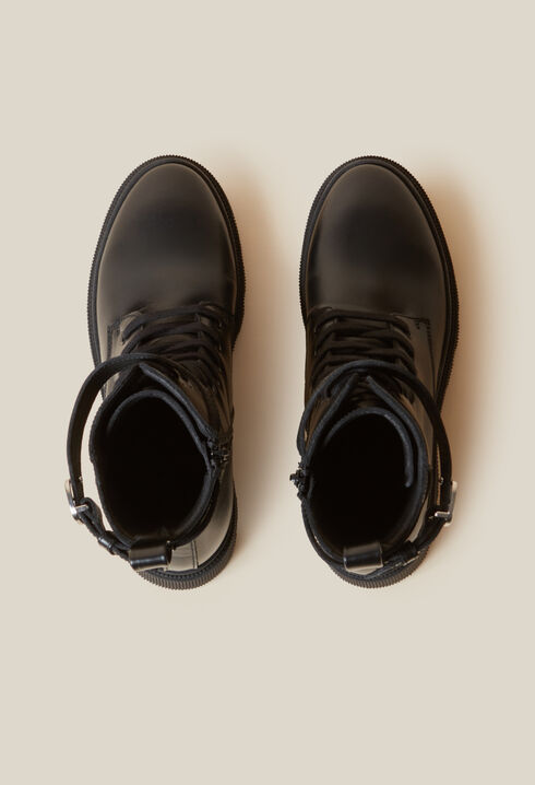 Bottines hautes rangers cuir 