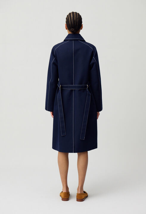 Trench mi-long ceinturé