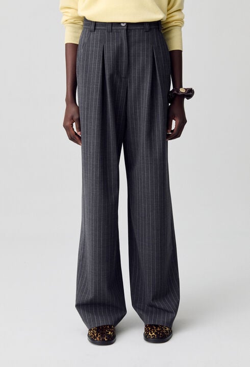 Pantalon droit taille haute