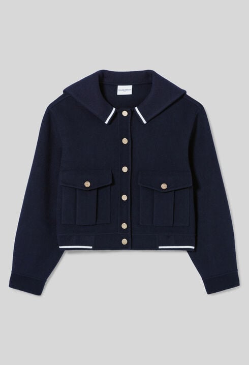 Manteau court laine