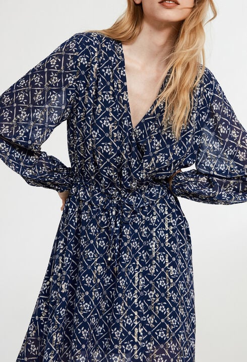 Robe longue à motifs fleuris