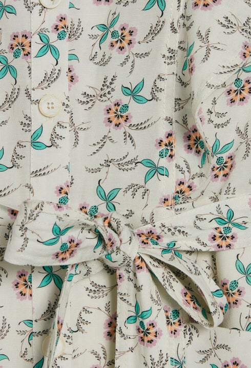 Robe fleurie à volants