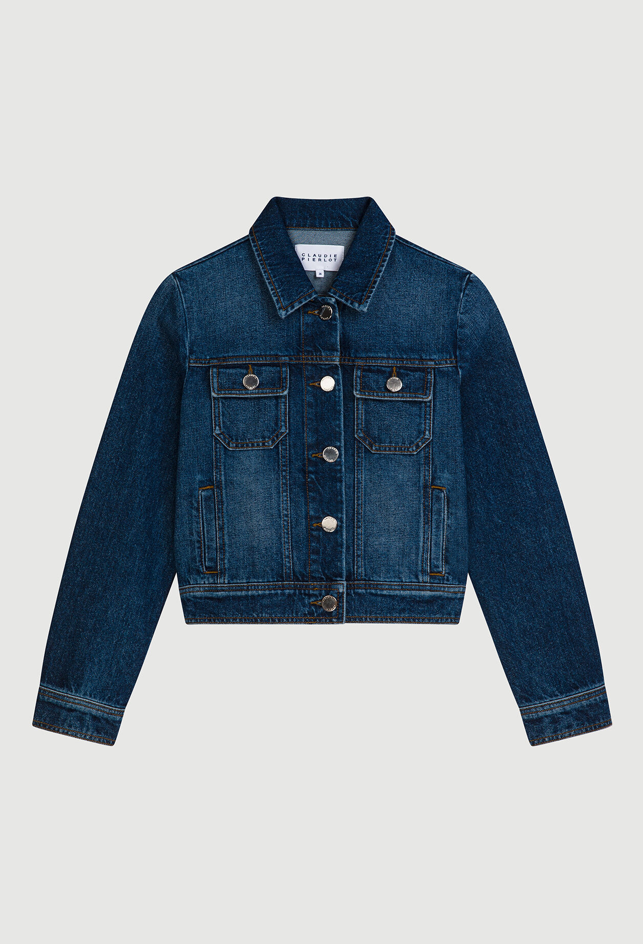 Blouson en jean effet délavé