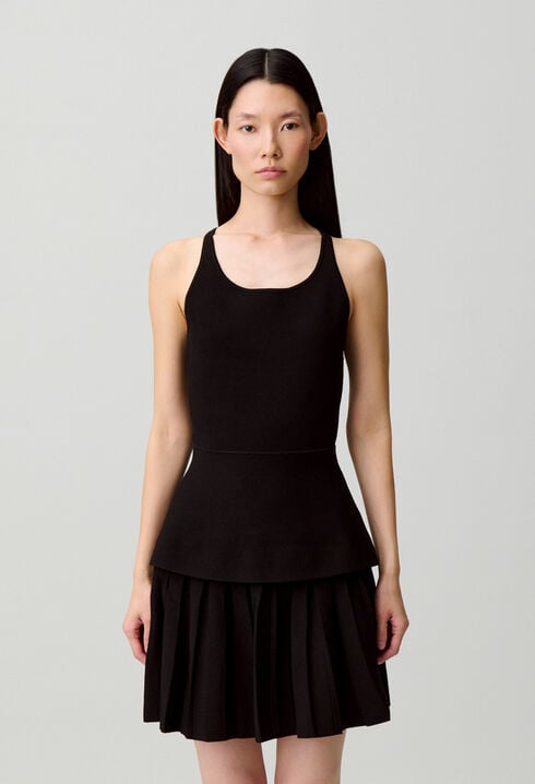 Robe maille bretelles croisées