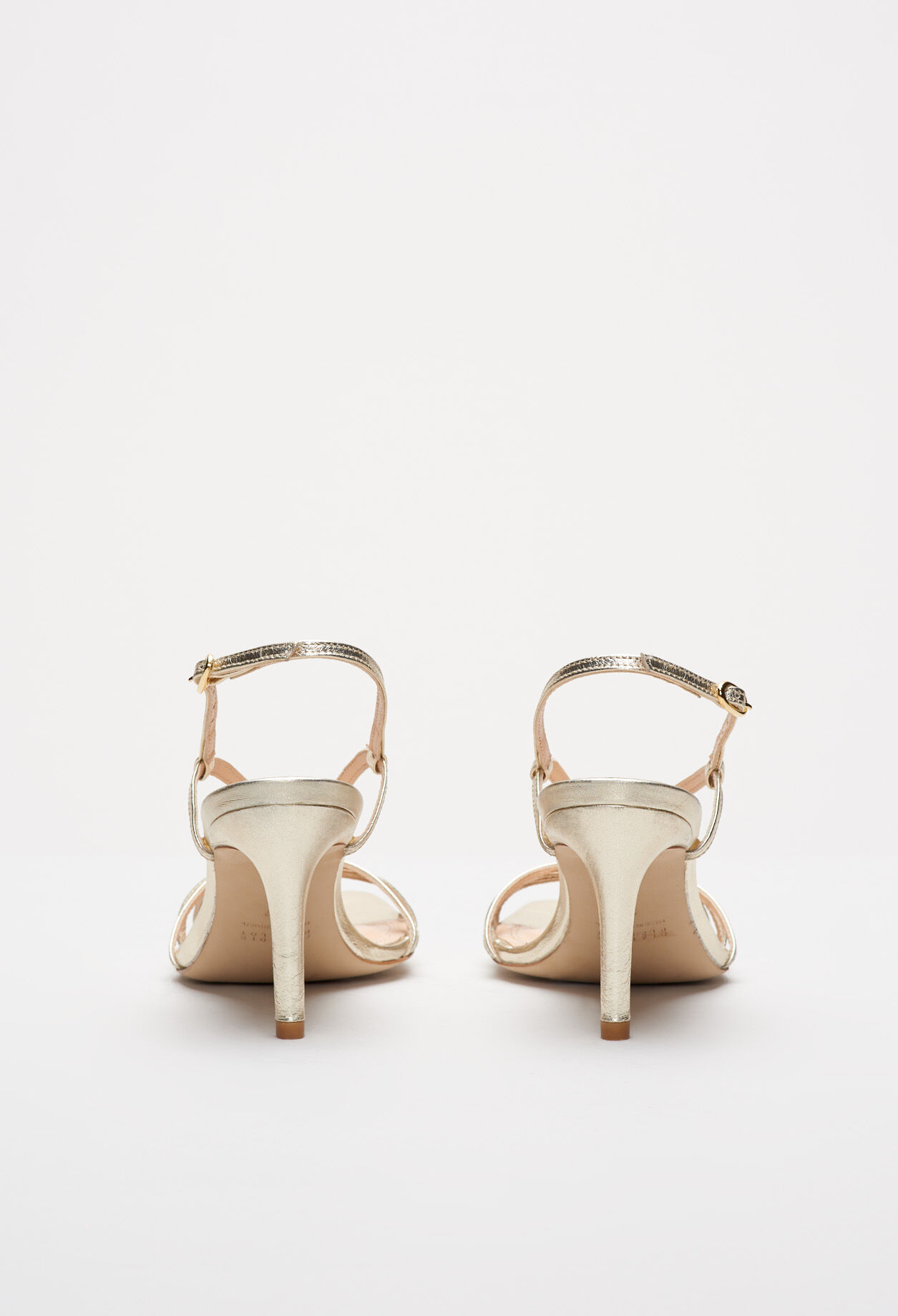 Sandales à talons métallisées