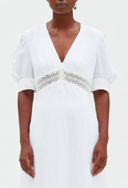 Robe midi brodée