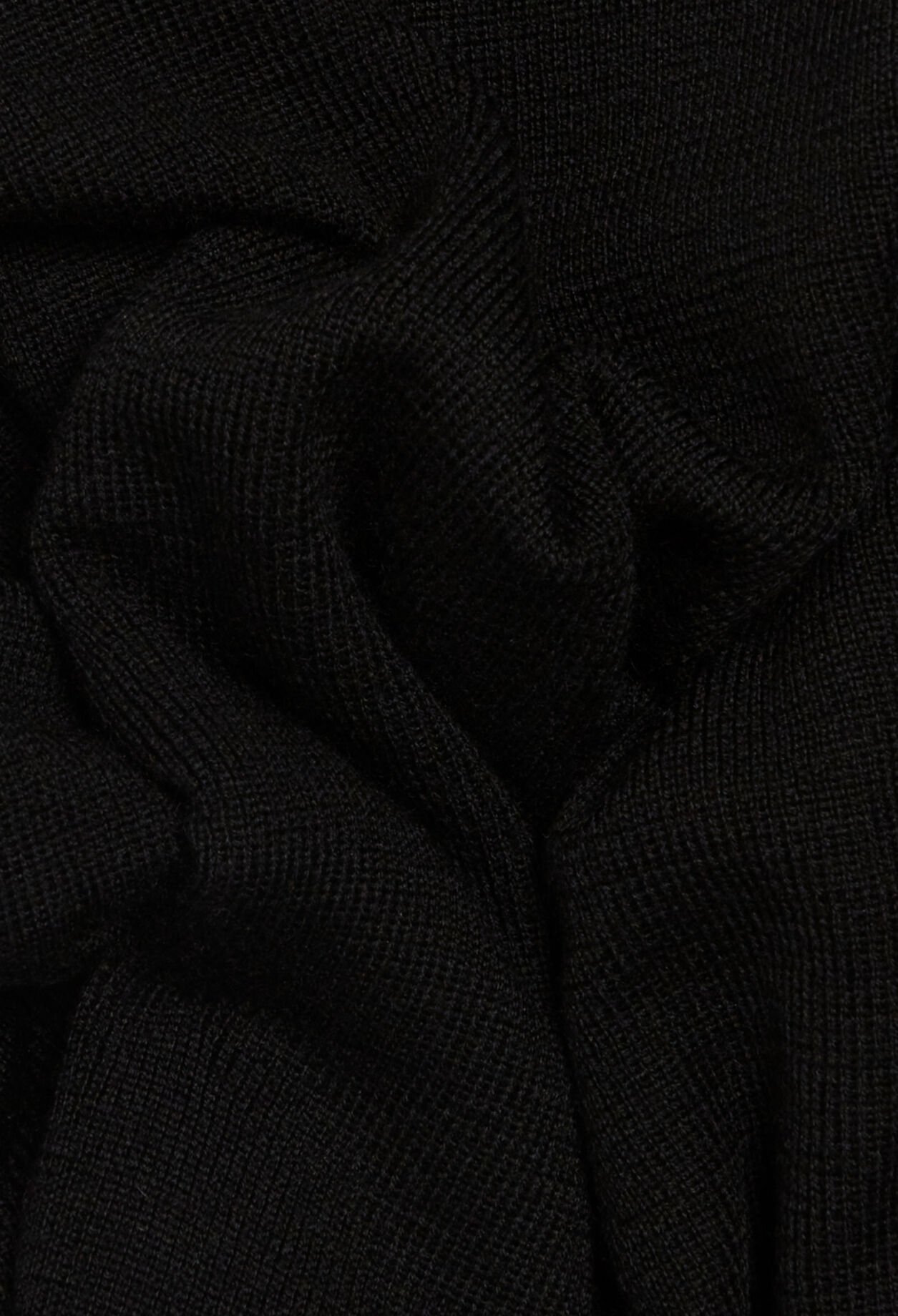 Black wool jumper with high neck