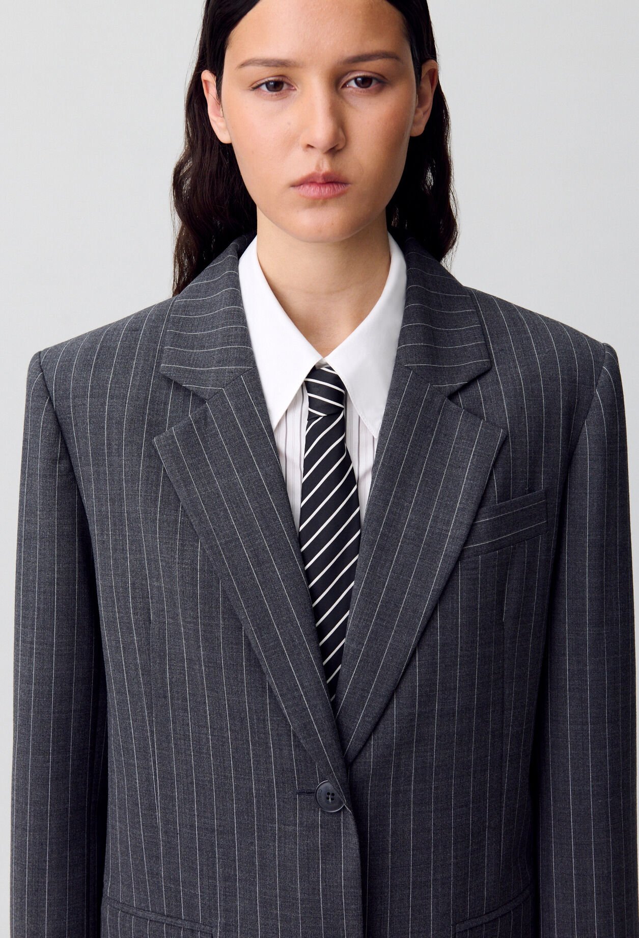 Veste tailleur rayée