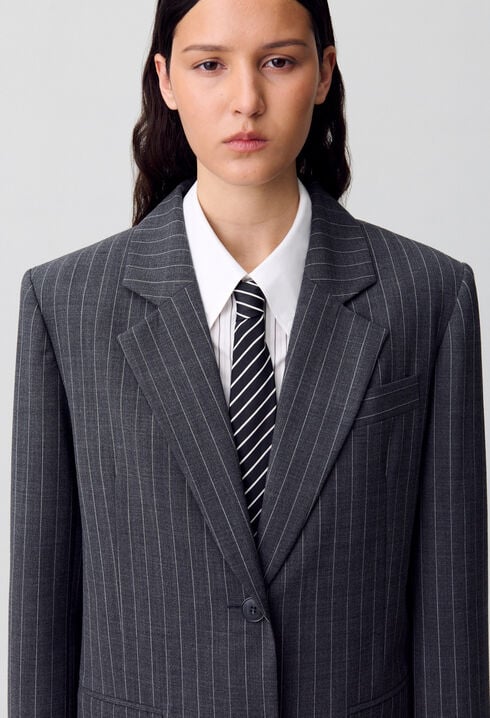 Veste tailleur rayée