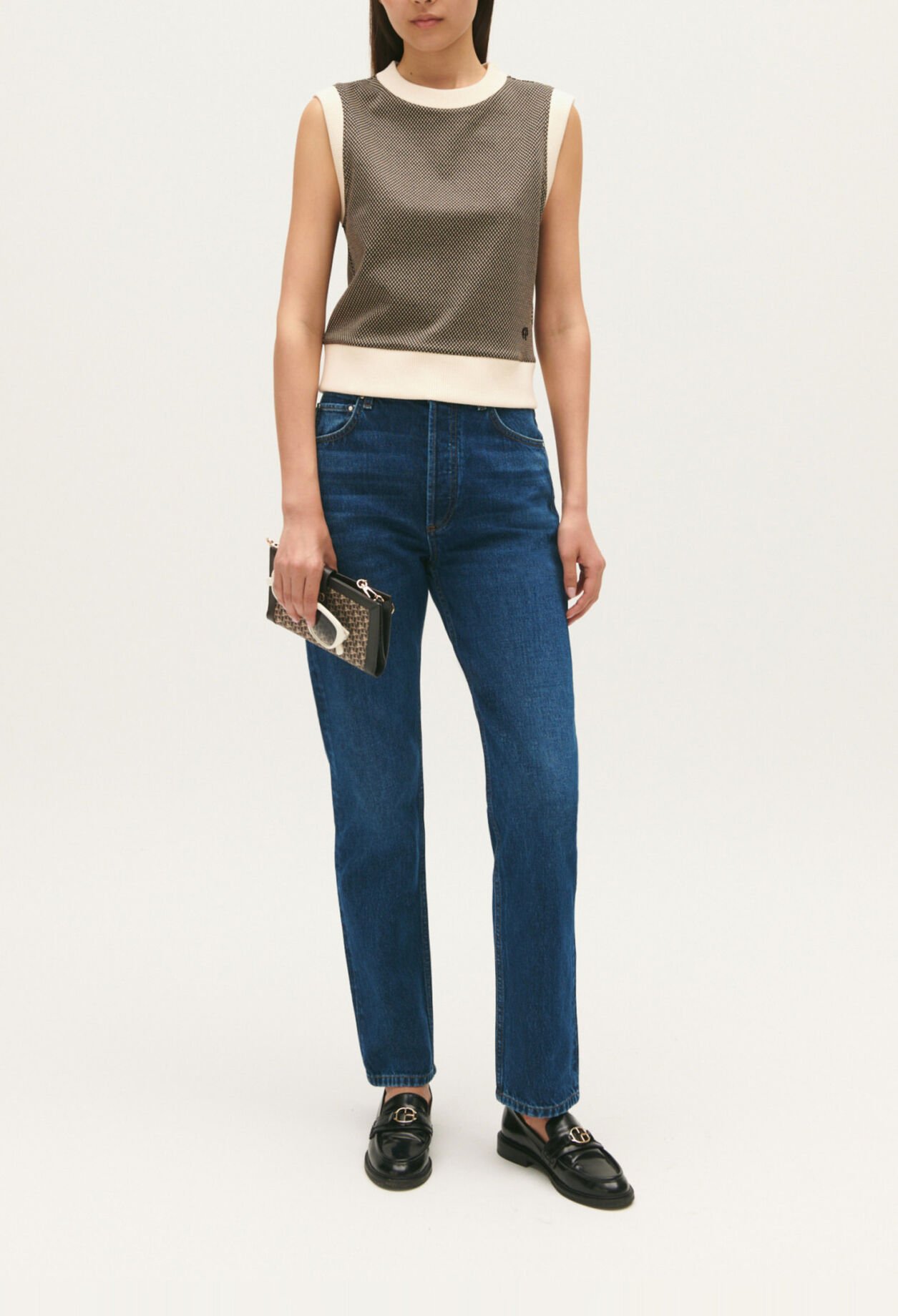 Pull sans manches chocolat