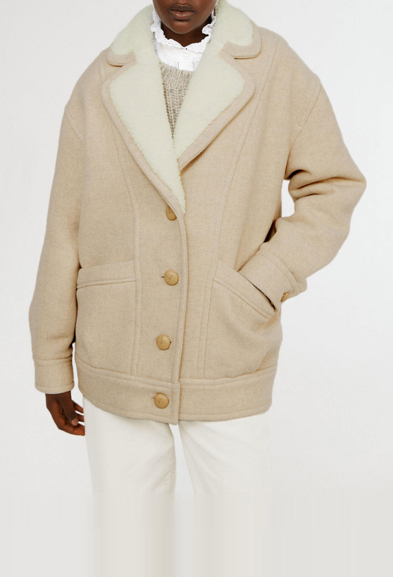 Short wool coat