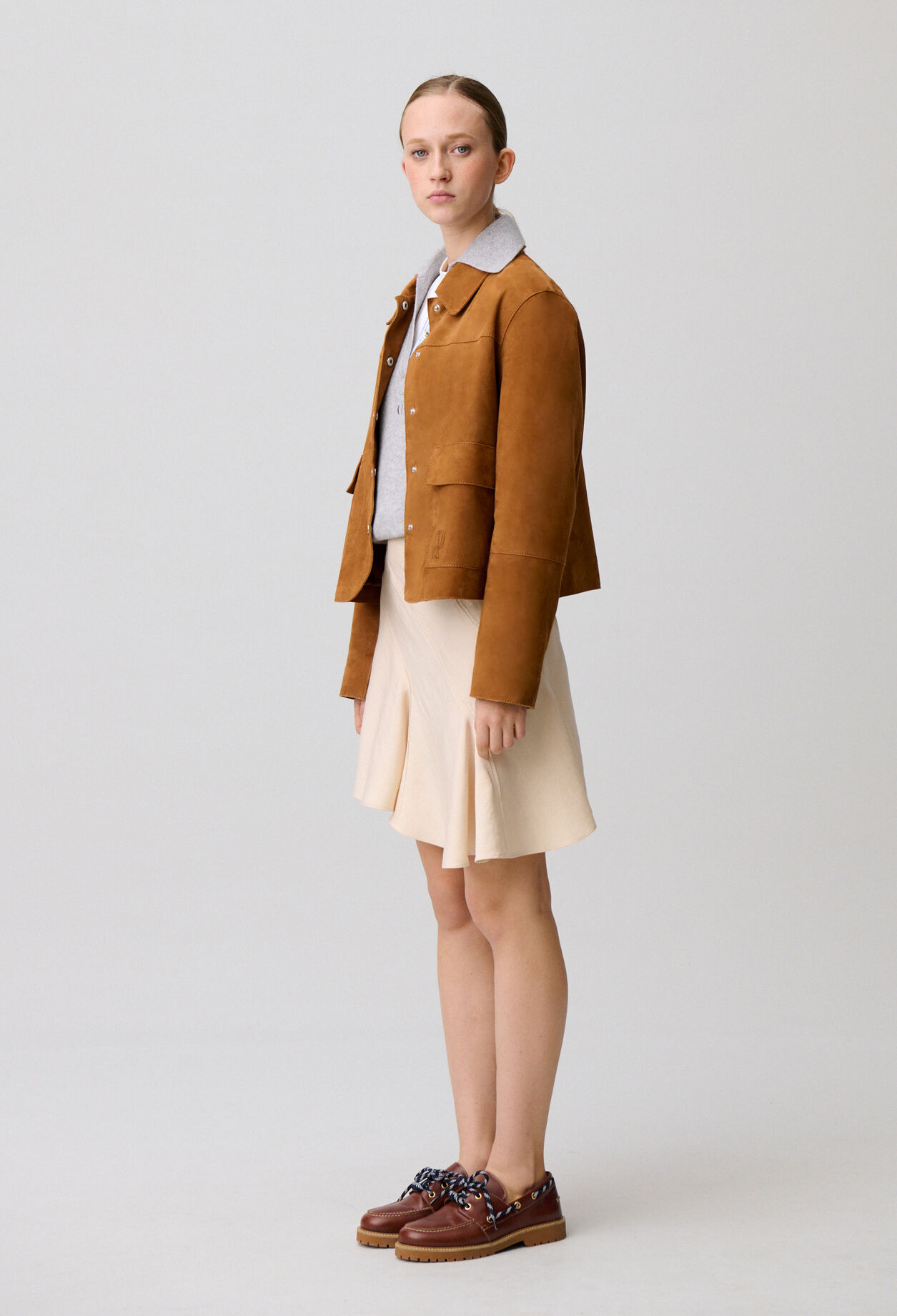 Asymmetric short skirt