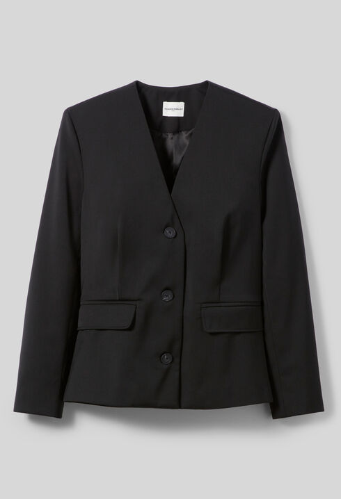 Veste tailleur laine m&eacute;lang&eacute;e