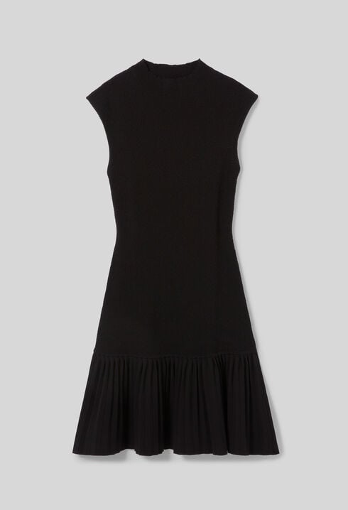 Pleated knit dress